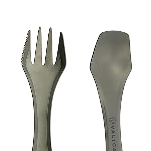 VALTCAN Titanium Spork 3-in-1 Fork Spoon Knife Essential Camping Flatware 24g VALTCAN Titanium Spork 3-in-1 Fork Spoon Knife Essential Camping Flatware 24g