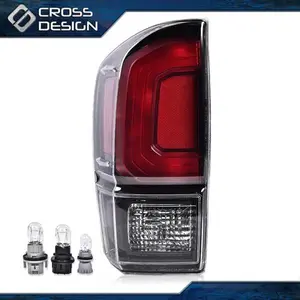 CROSSDESIGN Clear Rear Brake Tail Light Turn Signal Lamp LH Fit For Toyota Tacoma TRD 16-21