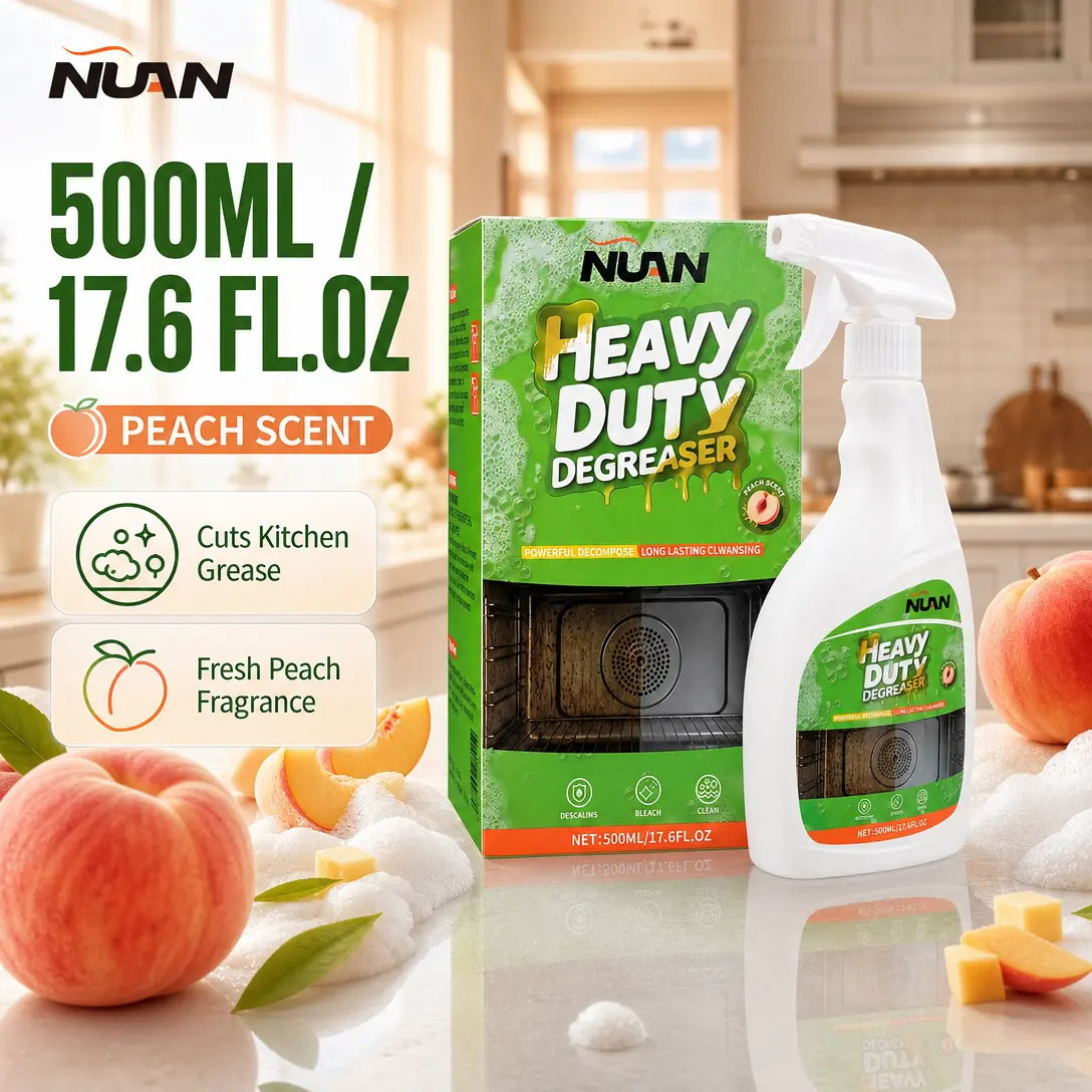 NUAN heavy duty degreaser-Range Hood Cleaner Spray, Heavy Duty Kitchen Grease Remover for Hood Filters, Stovetops, Backsplash & Stainless Steel Surfaces