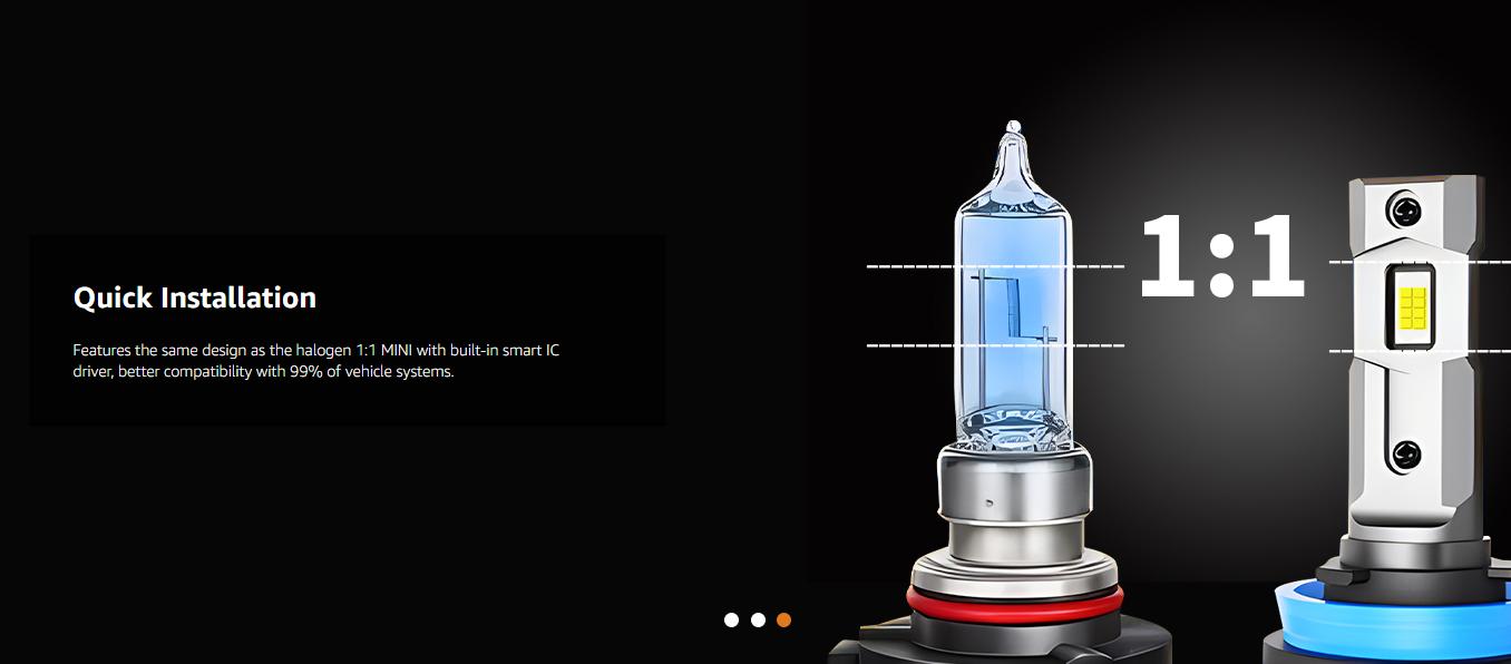 【CONFIRM MODEL BEFORE ORDER】Rimthin 9005/HB3/9006/HB4/H11/H9/H8/H7 White LED Headlight Kit High/Low Beam Bulbs Super Bright 6000K 32000LM