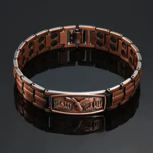 Copper Bracelet for Men-Magnetic Bracelets 99.99% Pure Copper Jewelry Gift with Adjustable Sizing Tool, Magnetic Field Therapy Jewelry with Eagle Pattern Valentine’s Day gift.