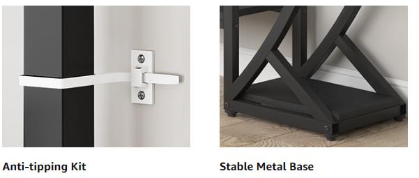 Tribesigns Bookshelf, Oval Triple Wide 5 Tiers Etagere Bookcases, Minimalist Oval Look, Industrial & Modern Charm, Industrial Display Shelves for Living Rooms, Bedrooms, and Home Offices,