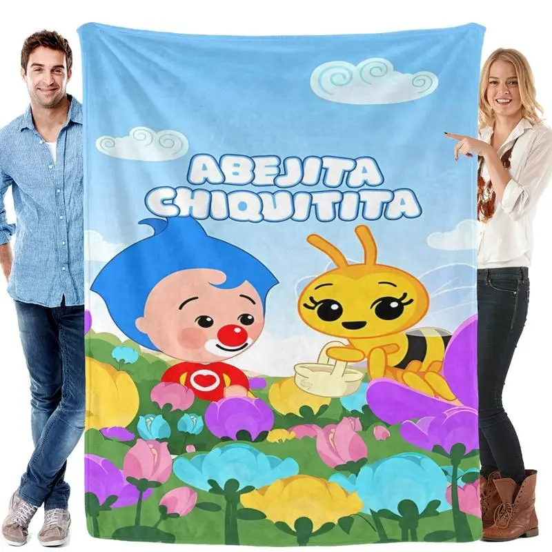 Plim Plim Blanket Cozy cartoon blanket with Plim Plim enjoying a fun circus ride, flannel material makes it perfect for chilling Children's Blankets