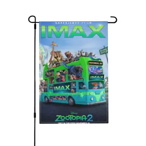 Zootopia 2 Garden Flag 12x18 Inch Double Sided Decoration for Outside Yard