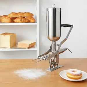 5L Manual Filling Machine 4 Nozzles for Cream Jam Paste Bakery Kitchen home essentials