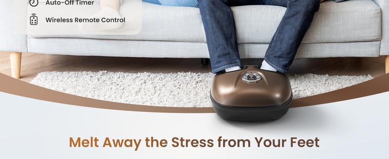 RENPHO Deep Kneading Foot Massager Machine, Valentines Day Gift Choice for Man Women Electric Shiatsu Foot Massager for Plantar Fasciitis, Remote Control, Birthday Gifts Size Up to 12