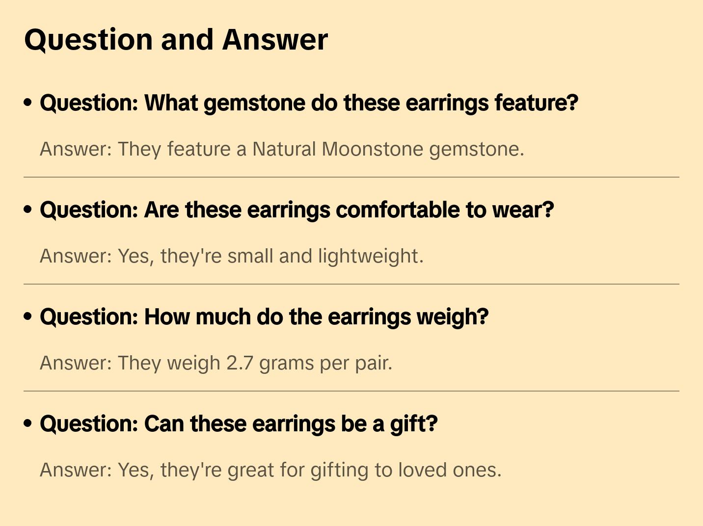 925 Sterling Silver Moonstone Stud Gold Earrings