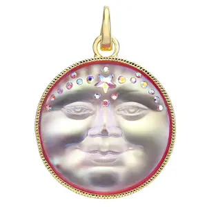 Venus Mystic Seaview Moon 35mm Open Ring Charm (Goldtone/Mystic Moonlight)