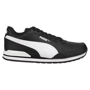 PUMA Mens St Runner V3 Leather Lace Up  Sneakers Shoes Casual - Black