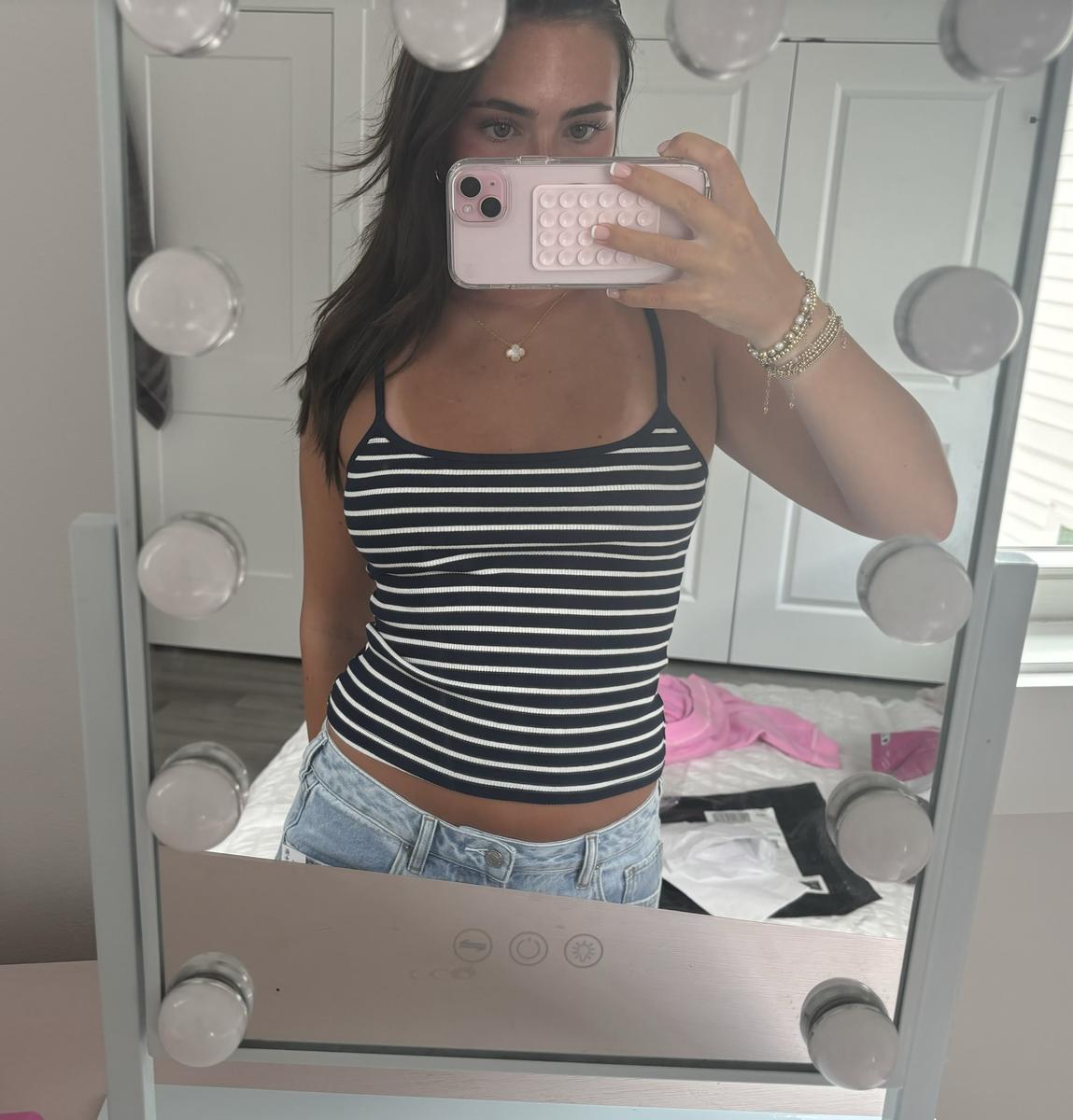 Item: NAVY AND WHITE, M