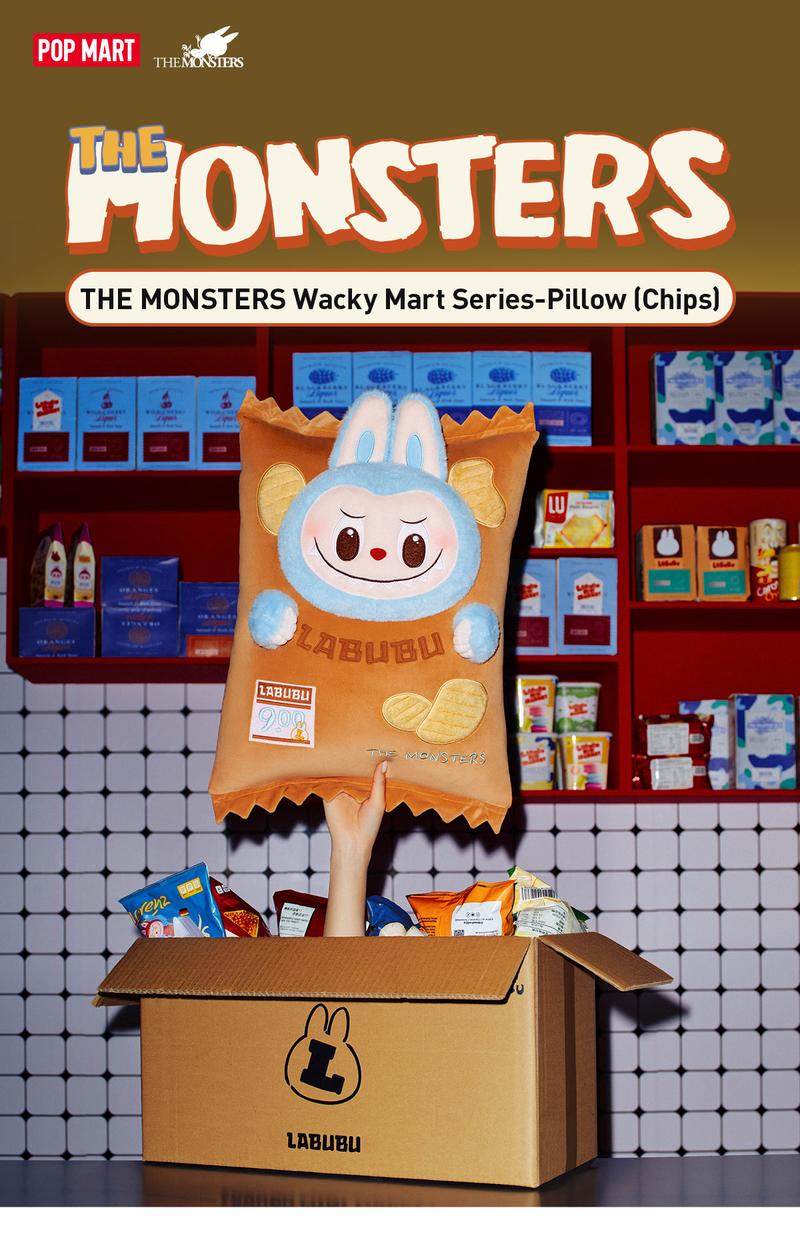 POP MART THE MONSTERS Wacky Mart Series-Pillow (Chips), Labubu Collectible Toys, Valentine’s Day Gifts