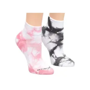 Nurse Mates Quarter Top Compression Socks 2-Pack — Mild 15mmHg Support — Arch Cushioning