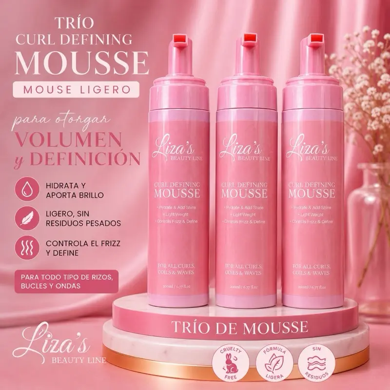 1593- Liza’s Beauty Line Haircare Hair Mousse Trio Bundle