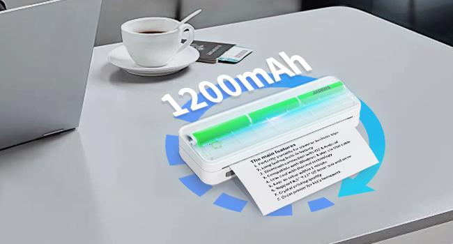 [JADENS] Portable Printers Wireless for Travel, PDA4 Printer Support 8.5" X 11" US Letter, Bluetooth Thermal Printer Compatible with Phone & Laptop