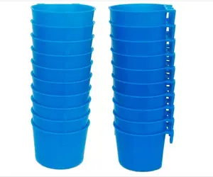 Pack of 20 Chicken Feeder Cups for Cage Hanging Bird Waterer 8 OZ Rabbit Water Food Bowl Pigeon Feeding Dishes Bunny Poultry Coop Drinker Quail Seed Treats Dispenser Duck Drinking Bottle