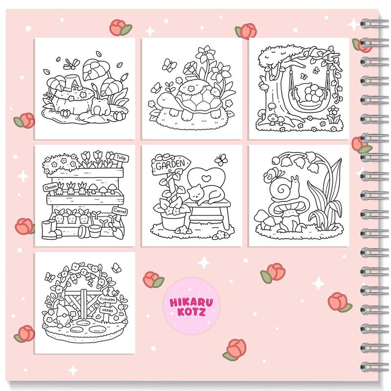 Garden Corners: Bold and Easy Coloring Book for Adults and Teens