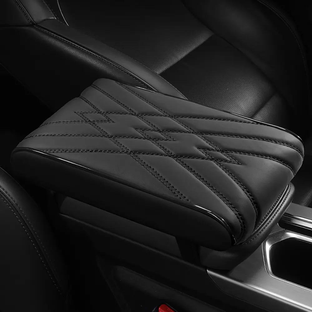 Universal Center Console Cover, Leather Arm Rest Covers Armrest Cover for Car, Middle Console Cover Lid, Car Arm Rest Cushion Pad,Car Black Accessories
