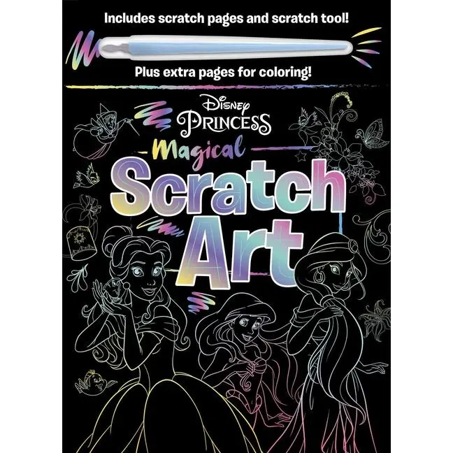 Disney Princess - Magical Scratch Art: With Scratch Tool and Coloring Pages by Igloobooks (Paperback)