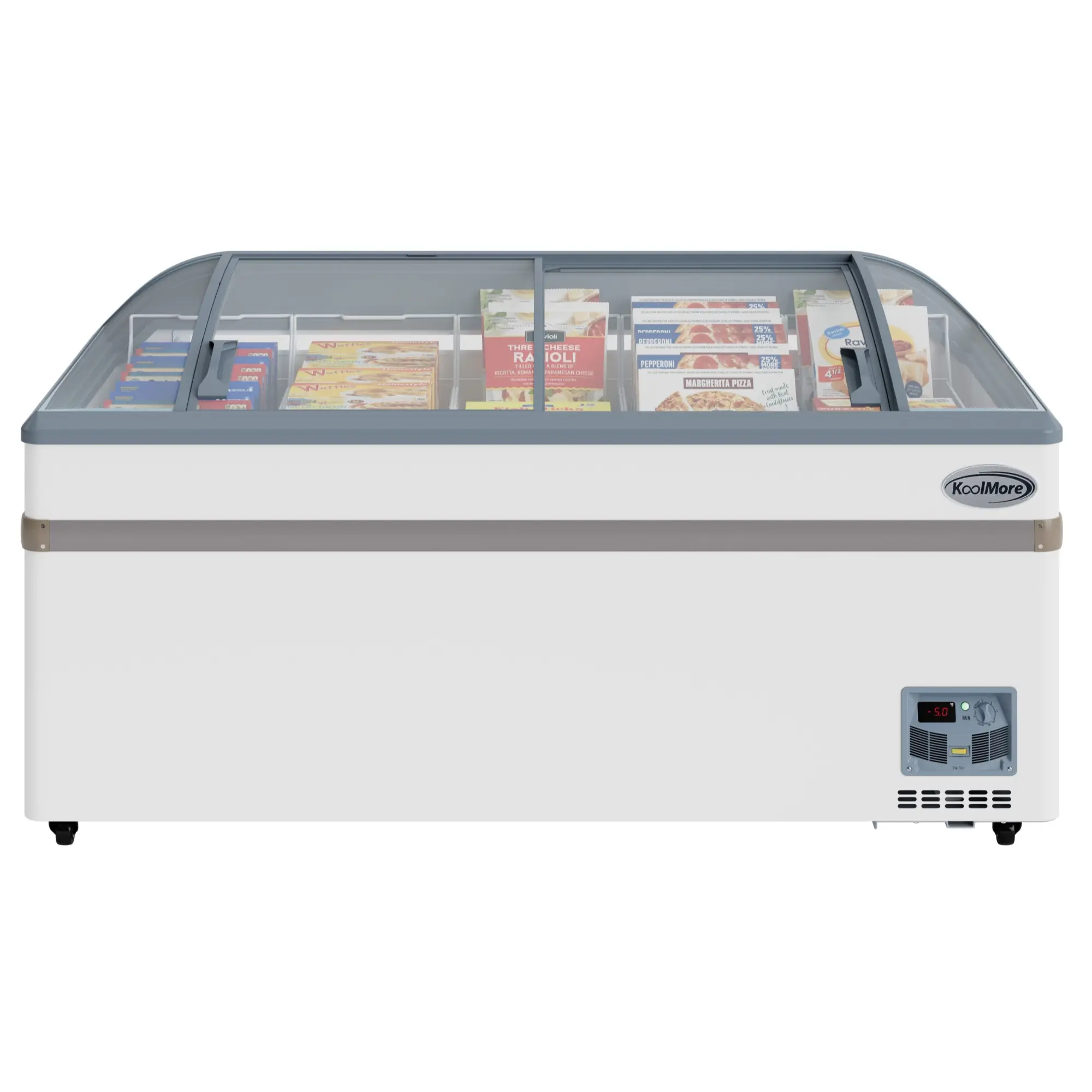 65-in 16 cu. ft. Manual Defrost White Island Chest Freezer for Commercial Users, with Convenient Interior LED Lighting, Customizable Temperature Settings, ETL Listed for Safety and Sanitation to Keep It Cold and Fresh