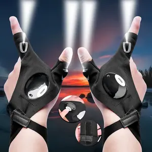 LED Flashlight Gloves Valentines Day Gifts for Him Fathers Day for Dad Stocking Stuffers for Men Adults Gifts for Men Birthday Gadgets for Boyfriend Husband Fishing Camping Repairing Tools