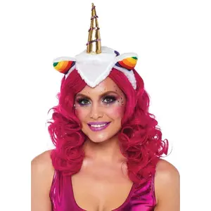 Unicorn Headband with Rainbow Wig Mane