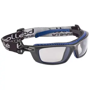Bolle Baxter Safety Glasses-Goggles Black with Clear Platinum Anti-Fog Lenses