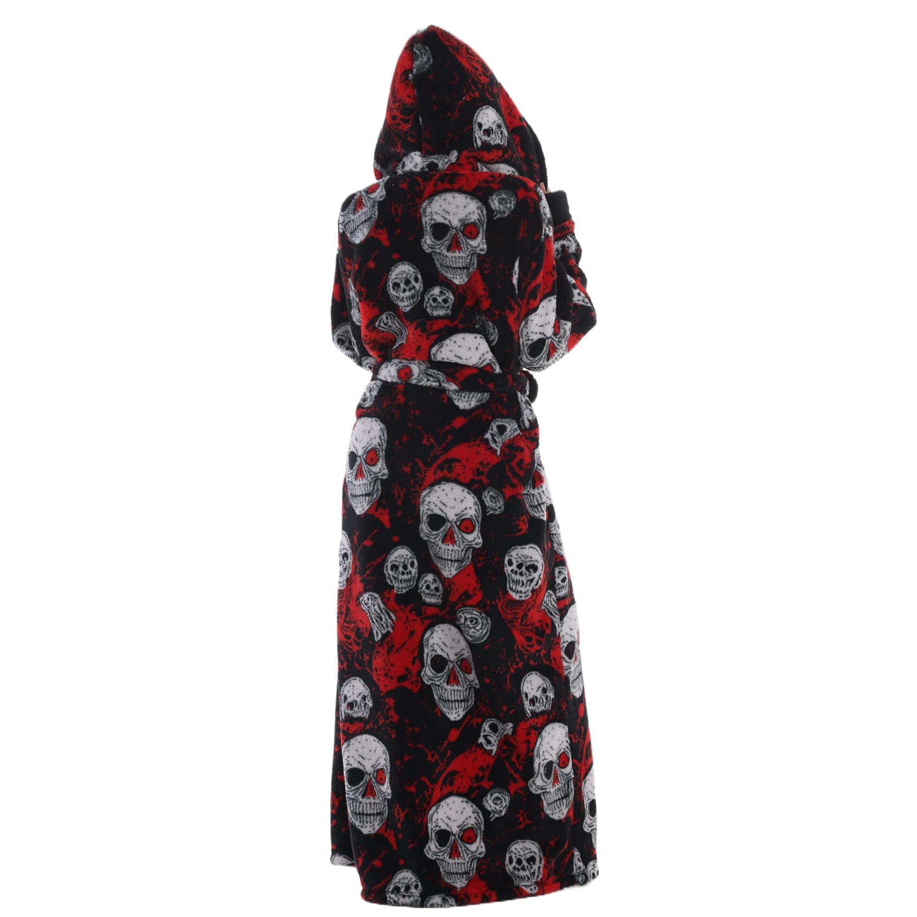 Msrlassn 1Pcs Cozy Soft Bathrobe Flannel Lined Hooded Robe for Women , Thickened Long Sleeve Pyjamas Cute Print Home Loungewear Sleepwear Gowns