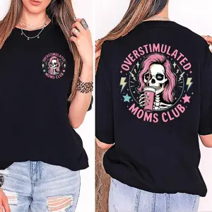 Funny Skeleton Moms Club Shirt – Perfect for Overstimulated Moms