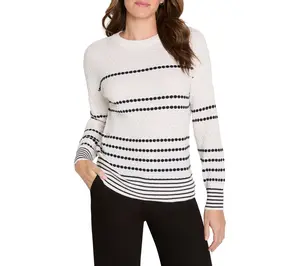 NIC+ZOE Circle Around Cotton Cashmere Sweater