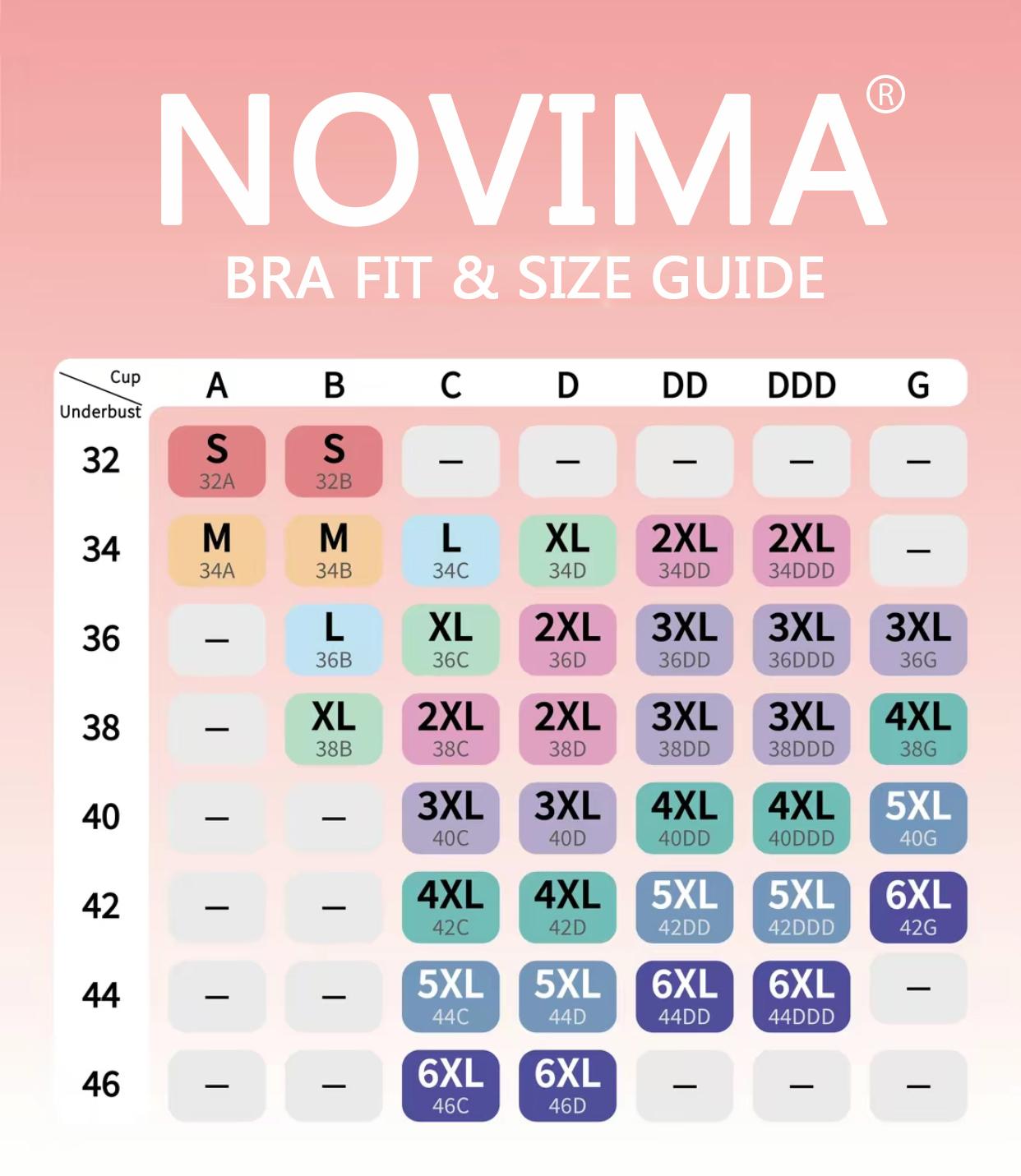 NOVIMA  Wireless Plus Size Full Coverage Bra, Back Fat Smoothing, 7 Row Hooks Supportive, Seamless Wirefree Push Up Comfort for B-F Cups minimizer tshirt second skin wear comfortable breathable mesh cup