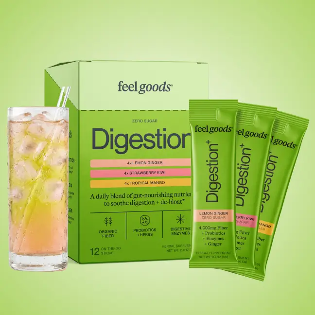 Feel Goods Digestion+ Variety Pack | Gut Health Drink • Organic Fiber & Herbs • Probiotics • Digestive Enzymes • Bloating Relief • Regularity • Smooth Digestion • Gut Cleanse • Parasite Removal • Prebiotics • Sugar Free