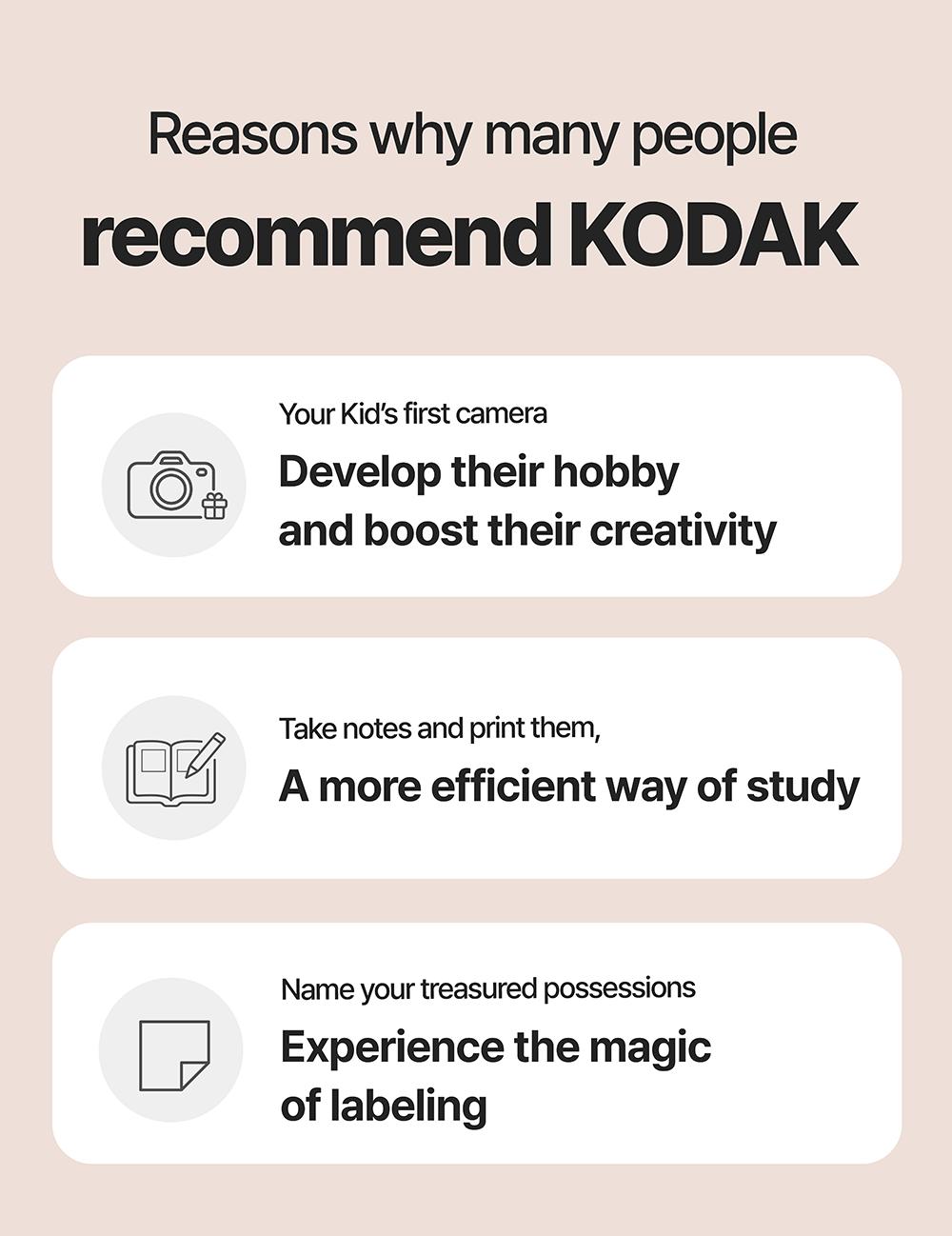 KODAK Memo Shot ERA Label Printer (1.8x2.7inches) bundle (camera with 1 roll + 9 rolls cartridge set) Instant Portable Black and White Sticker Photo Printer