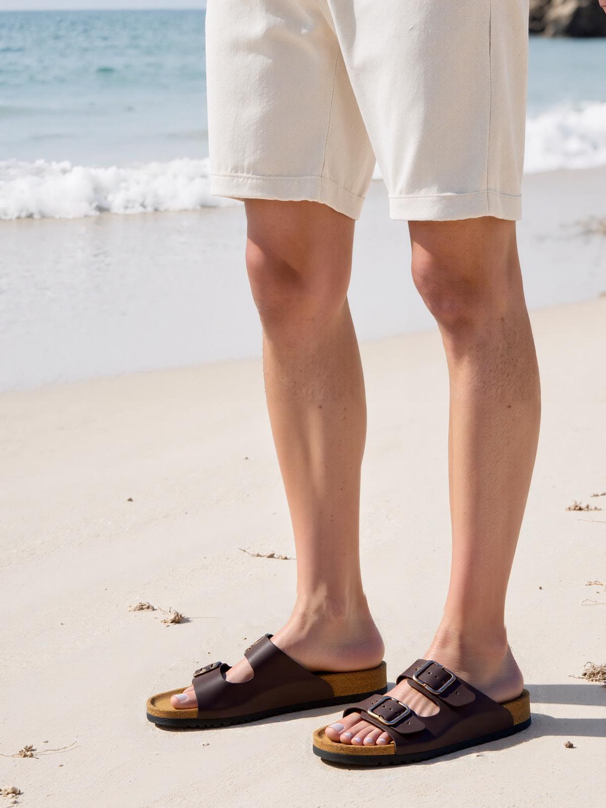 EVELLYHOOTD Women Men Sandals Arch Support Slides with Lane Cork Footbed Adjustable Double Buckle Strap Sandals Slip-On Open Toe Outdoor Slippers EVELLYHOOTD Women Men Sandals Arch Support Slides with Lane Cork Footbed Adjustable Double Buckle Strap Sandals Slip-On Open Toe Outdoor Slippers