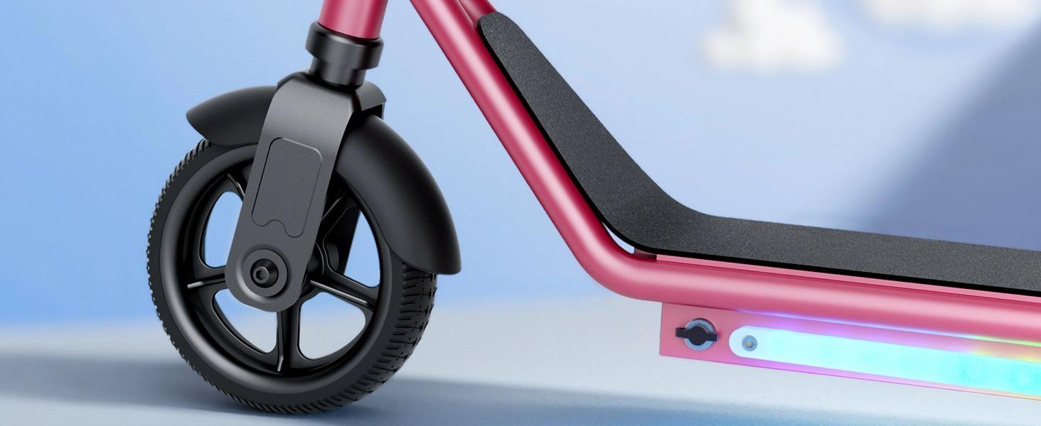 【Kids Love It!】Kids Electric Scooter with LED Display, ‎6' Solid Tires, 10MPH, 150W Motor, 154lbs Max Load, Electric Kids Scooterwith LED Display for Kids Ages 6-14