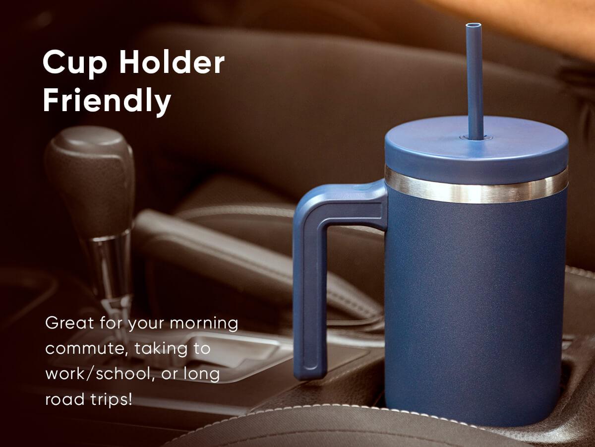 HYDRAPEAK Voyager 40oz Stainless Steel Tumbler with Handle, Insulated Water Bottle with Straw & Lid, Reusable Travel Mug Flask - Containers