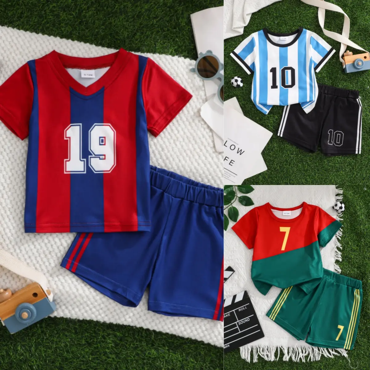 Quick Dry Basketball Jersey & Shorts Set for Boys Kids Summer Breathable 2-Piece Athletic Outfit