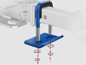 Nilight Trailer Hitch Tightener for 2 Inch Trailer Hitches Hitch Mount Anti Rattle Heavy Duty Steel with Rubber Cover Blue U Bolt Glossy Coating Plate Electrophoresis Anti-Rust Triple Protective