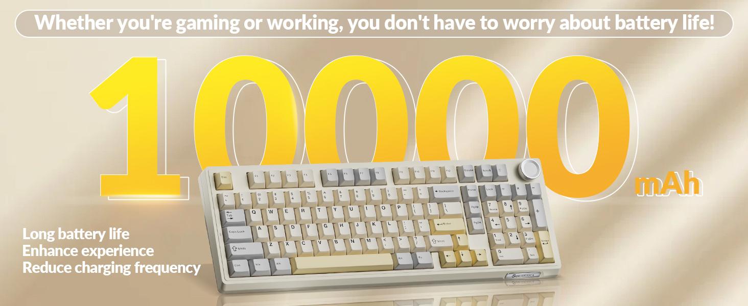 SOLAKAKA KI99 Pro 96% Wireless Mechanical Gaming Keyboard RGB Backlit Tri-Mode Hot-Swappable Gasket Structure Creamy Beige White for PC Laptop FallFreshness