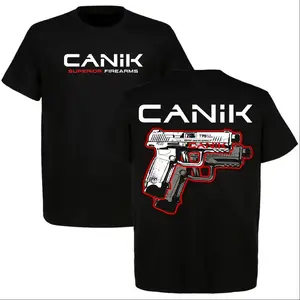 CANIK Superior Firearms T-Shirt – Tactical Graphic Tee with CANIK Logo Front & Dual Pistol Illustration Back Print, Perfect for CANIK Fans, Shooting Sports Enthusiasts, Tactical & Streetwear Style Lovers