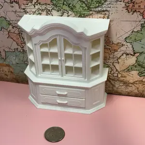 Miniature dollhouse curio cabinet