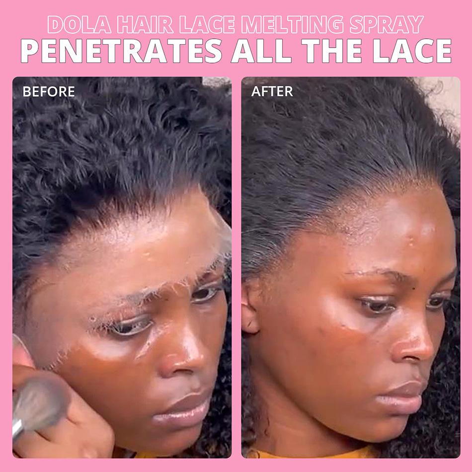 Dolahair Lace Melting & Holding Spray Glueless Hair Adhesive for Wigs Glueless Install Lace Front Wig Spray Wig Melting Bnad Haircare Gentle on Skin