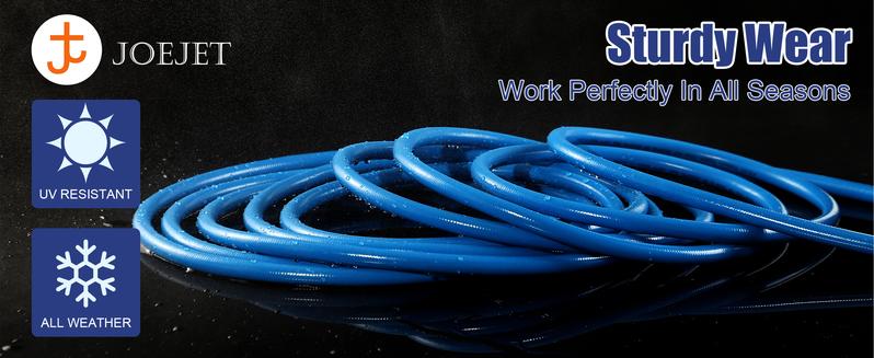 JOETET Pressure Washer Hose 1/4”, Kink Resistant Power Washer Hose, High Pressure Replacement Hose, Compatible with M22 Fittings Stainless Steel, 3600 PSI, Blue, ChristmasGift