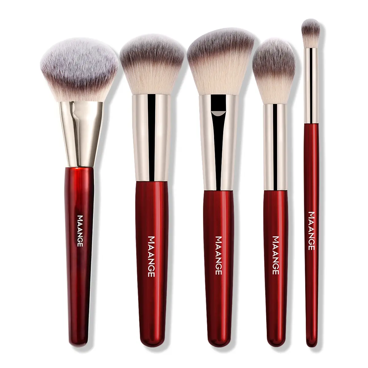 MAANGE 5-Piece Professional Makeup Brush Set, Beginner-Friendly All-in-One Kit for Powder, Liquid, Cream & Concealer Makeup Application#DealsForYouDays#SummerWins