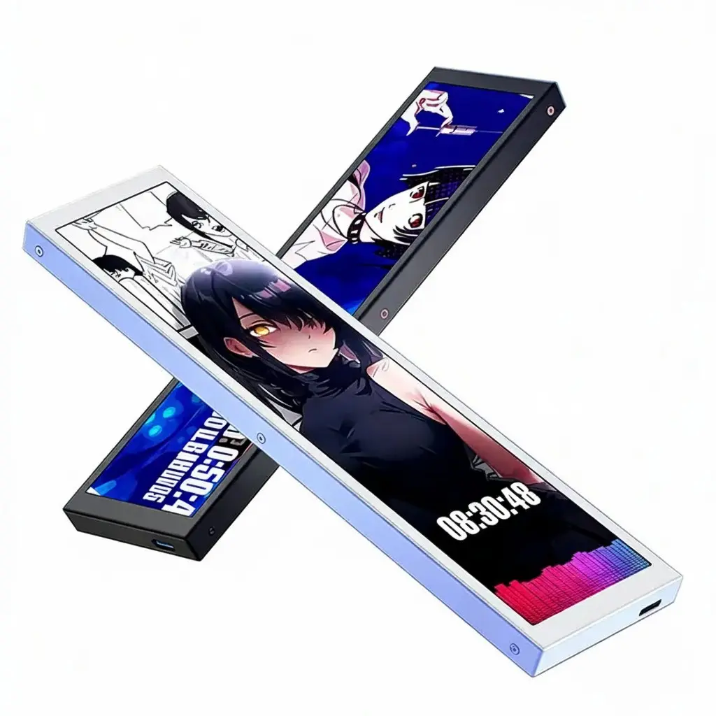 Universal Screen for PC - Adjustable Mounting for Any Computer Setup - PC Temperature Display Panel - LCD Screen Disply - Mini Monitor-Secondary screen of PC