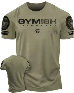 047. Gymish Lifestyle Funny Motivational Workout Gym T-Shirt for Men Manly Fashion Side Seams