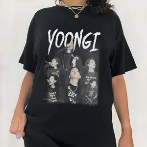Yoongi Singer, Kpop Music Singer Band T-Shirt, Unisex Womenwear, Gift For Fan