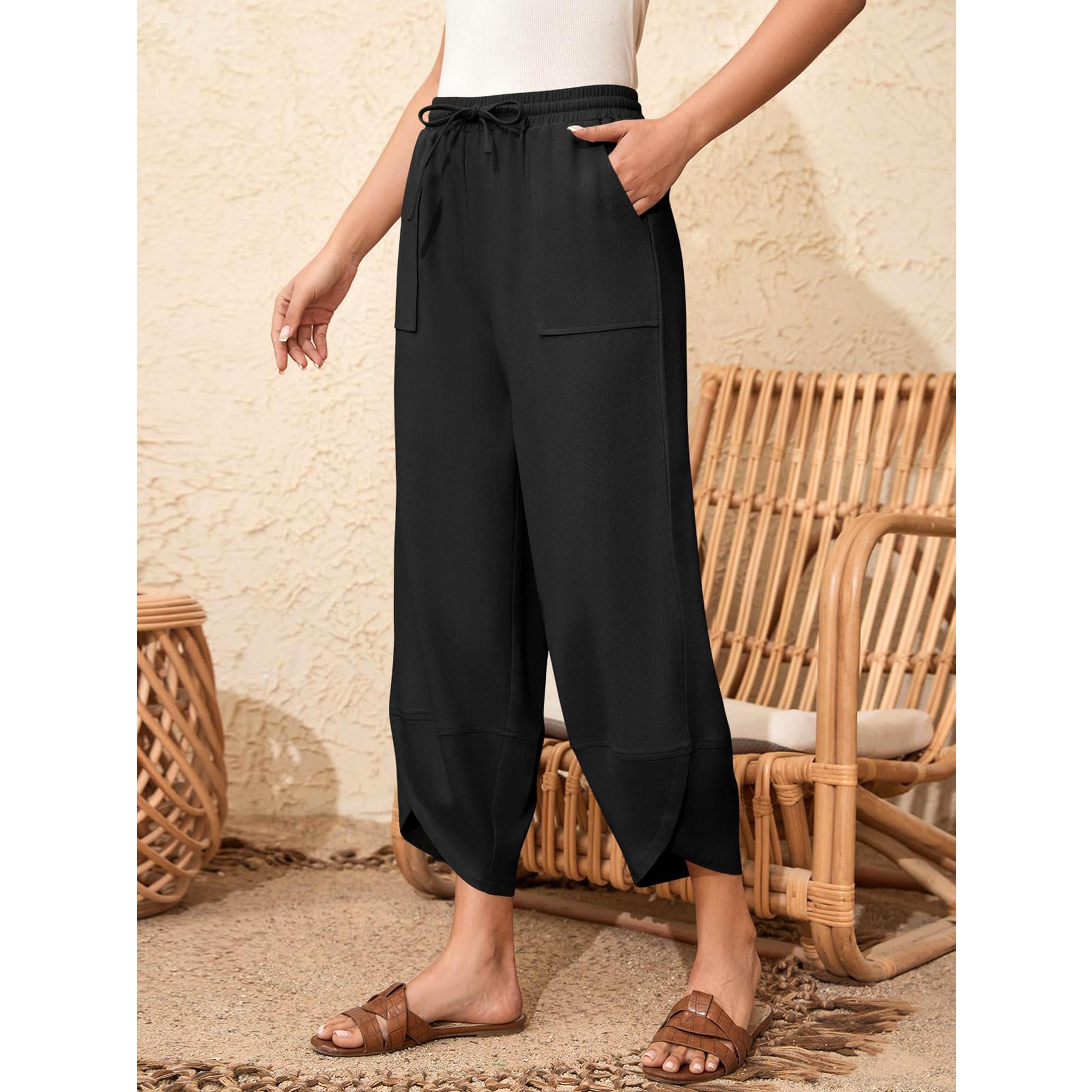 Buenobel Women's Relaxed Wide Leg Drawstring Pants Breathable Cotton Linen Blend Casual Chic for All-Day Comfort Buenobel Women's Relaxed Wide Leg Drawstring Pants Breathable Cotton Linen Blend Casual Chic for All-Day Comfort