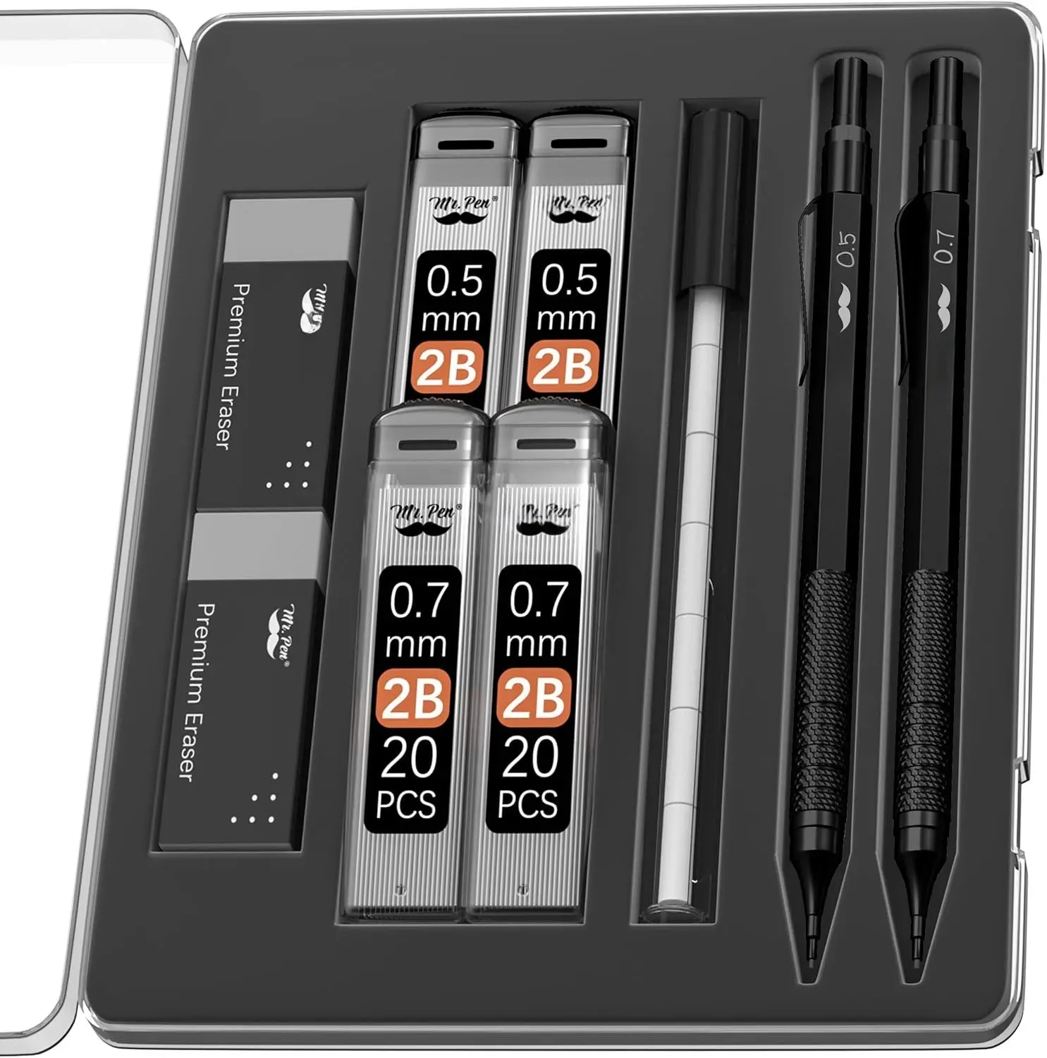 - Metal Mechanical cil Set, 2 Sizes, 0.5 & 0.7mm, Sketching & Drafting cil