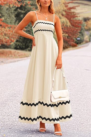 PRETTYGARDEN Women's Summer Flowy Maxi Dress Casual Sleeveless Spaghetti Strap Ruffle Beach Long Dresses-Womenswear Minimalist Light Blue Basic Machine Washable PRETTYGARDEN Women's Summer Flowy Maxi Dress Casual Sleeveless Spaghetti Strap Ruffle Beach Long Dresses-Womenswear Minimalist Light Blue Basic Machine Washable