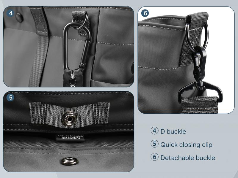 travel inspira Laptop Tote Bag for Women/Men, ​​Versatile​​ Work Bag with Adjustable Shoulder Strap, Water-Repellent ​​Travel-Ready​​ Duffle Bag with Reinforced Bottom for Travel, Work, School and Business